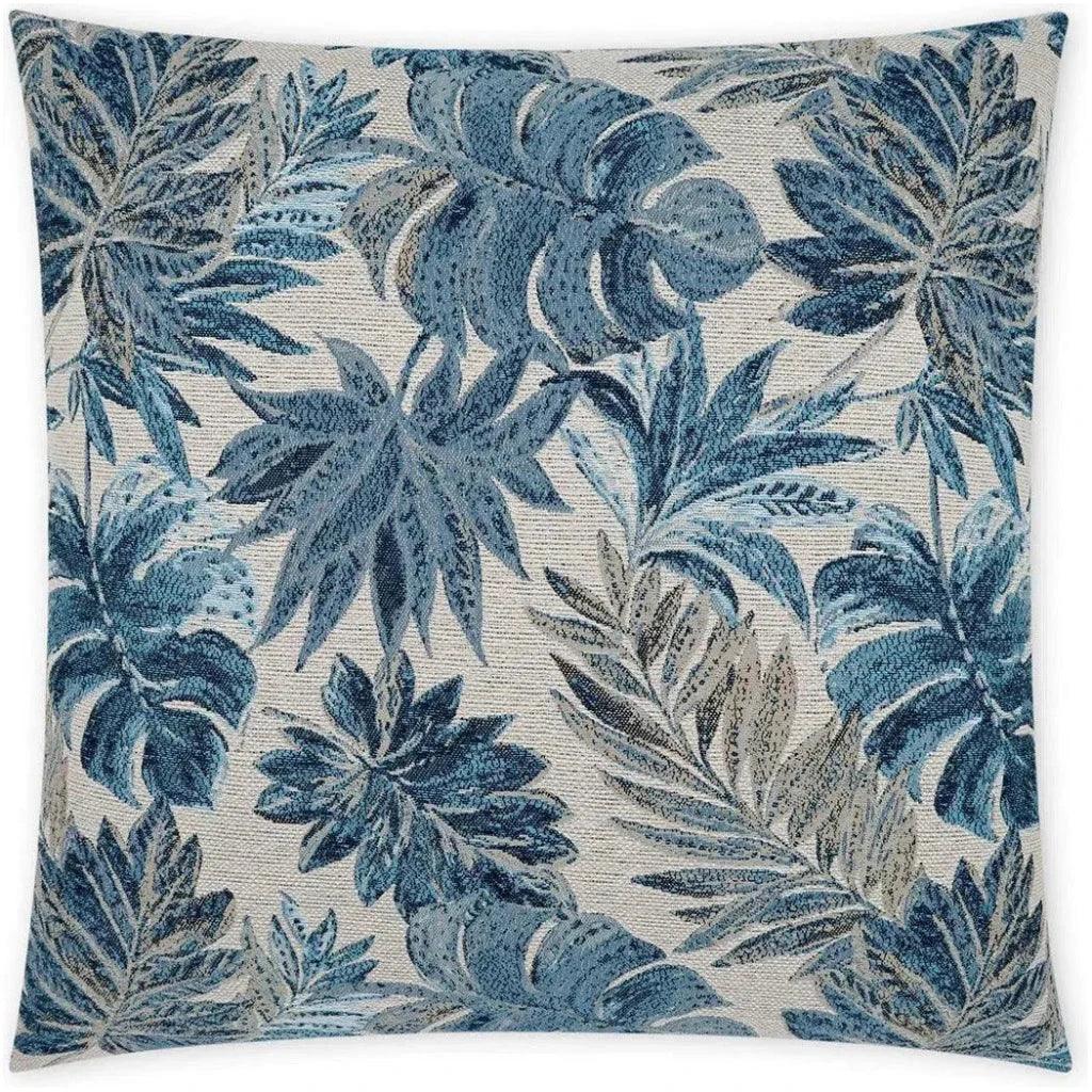 Outdoor Rain Forest Pillow - Blue-Outdoor Pillows-D.V. Kap-LOOMLAN