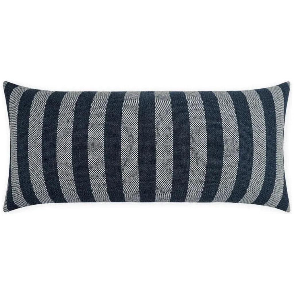 Outdoor Seaport Lumbar Pillow - Navy-Outdoor Pillows-D.V. Kap-LOOMLAN