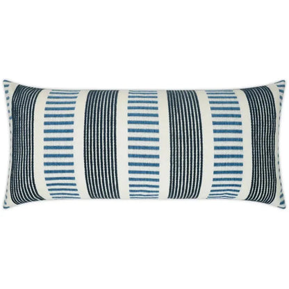 Outdoor Sideline Lumbar Pillow - Indigo-Outdoor Pillows-D.V. Kap-LOOMLAN