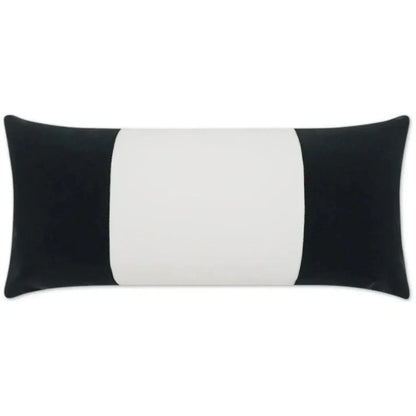 Outdoor Sundance Band Lumbar Pillow - Charcoal-Outdoor Pillows-D.V. Kap-LOOMLAN