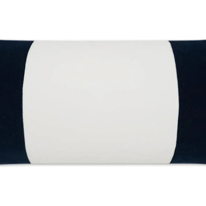 Outdoor Sundance Band Lumbar Pillow - Navy-Outdoor Pillows-D.V. Kap-LOOMLAN