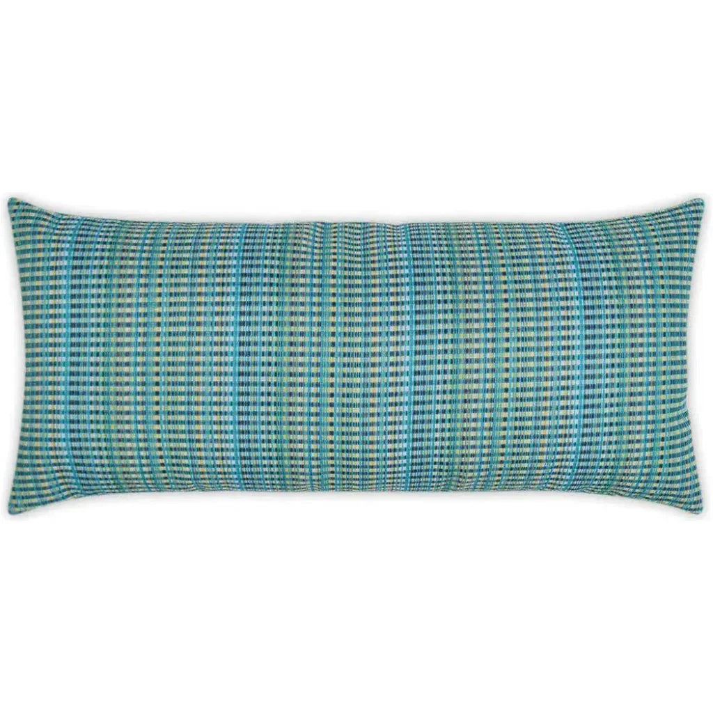 Outdoor Sunrun Lumbar Pillow - Blue-Outdoor Pillows-D.V. Kap-LOOMLAN