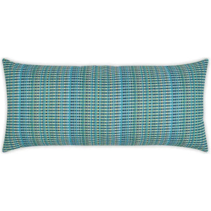Outdoor Sunrun Lumbar Pillow - Blue-Outdoor Pillows-D.V. Kap-LOOMLAN