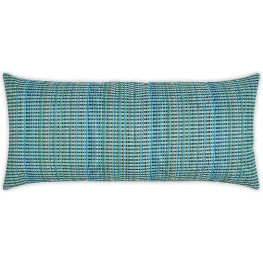 Outdoor Sunrun Lumbar Pillow - Blue-Outdoor Pillows-D.V. Kap-LOOMLAN