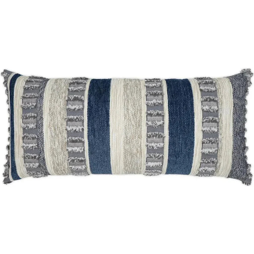 Outdoor Teton Lumbar Pillow - Indigo-Outdoor Pillows-D.V. Kap-LOOMLAN