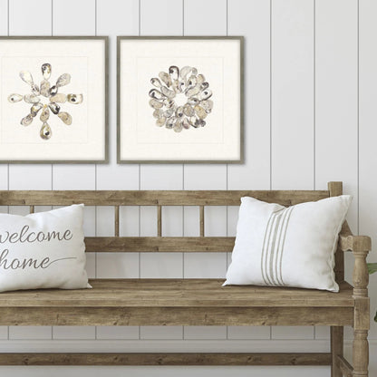 Oyster Shell Beige Canvas Art