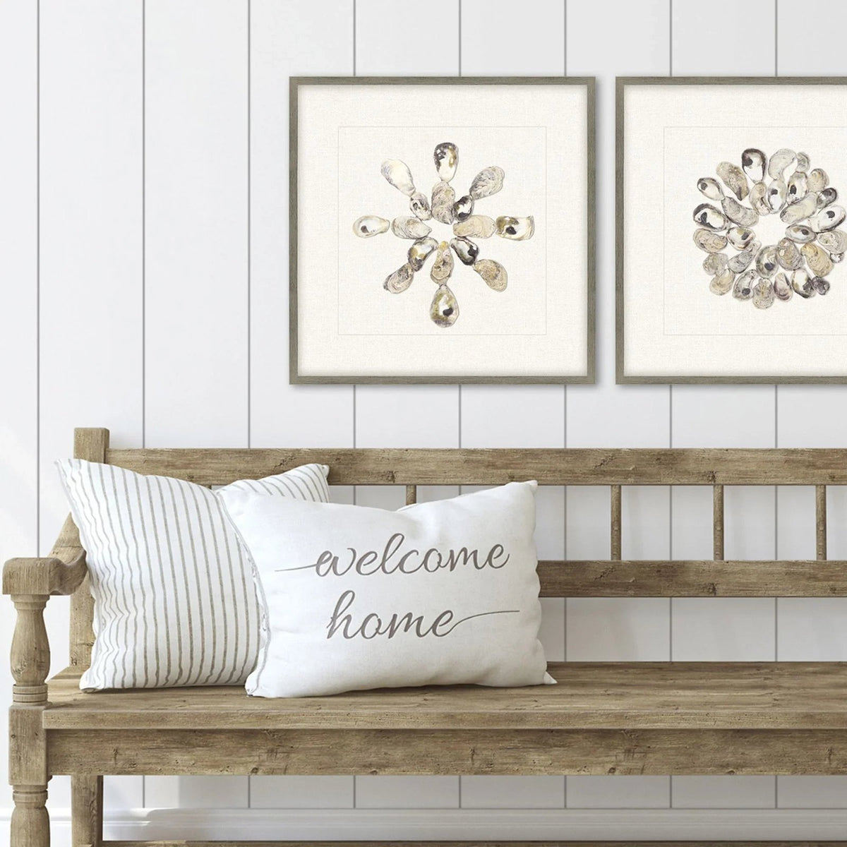 Oyster Shell Beige Framed Wall Art -- view 2