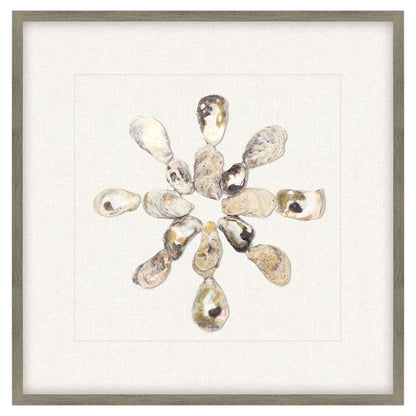 Oyster Shell Beige Framed Wall Art