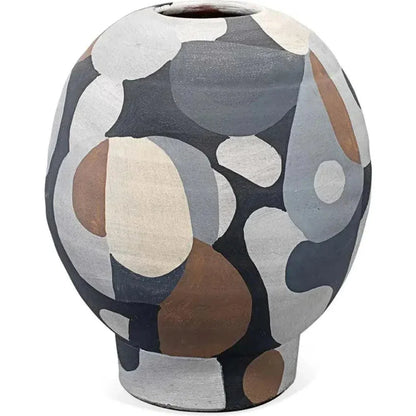 Pablo Multicolor Grey Tone Ceramic Vase