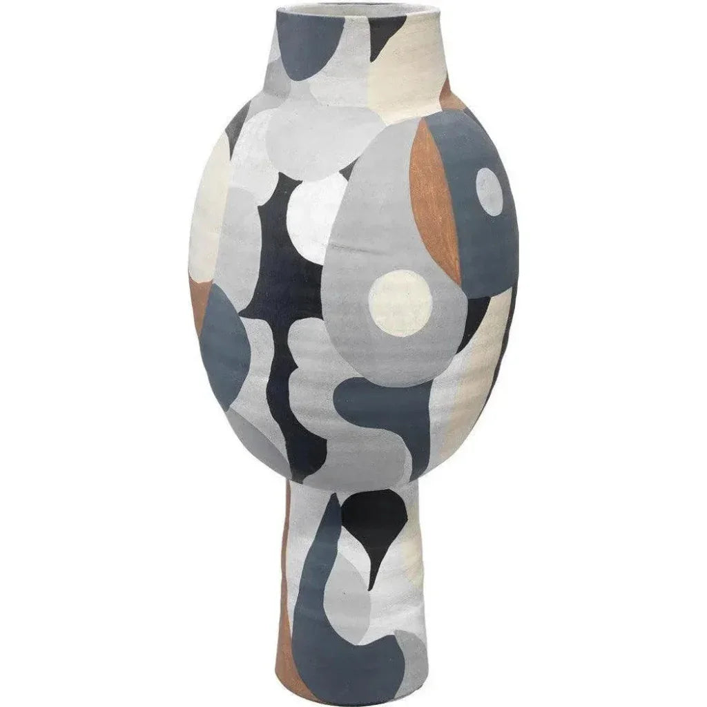 Pablo Multicolor Grey Tone Ceramic Vase