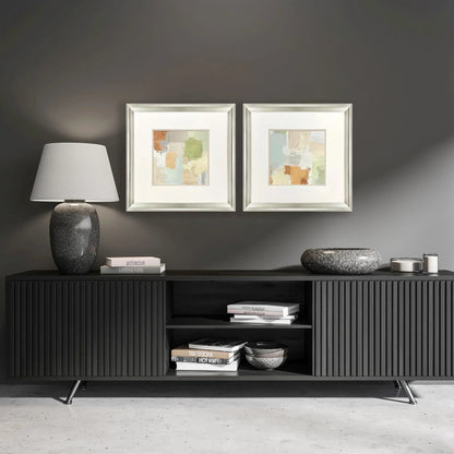 Painted Sketch Green Canvas Art 2PC