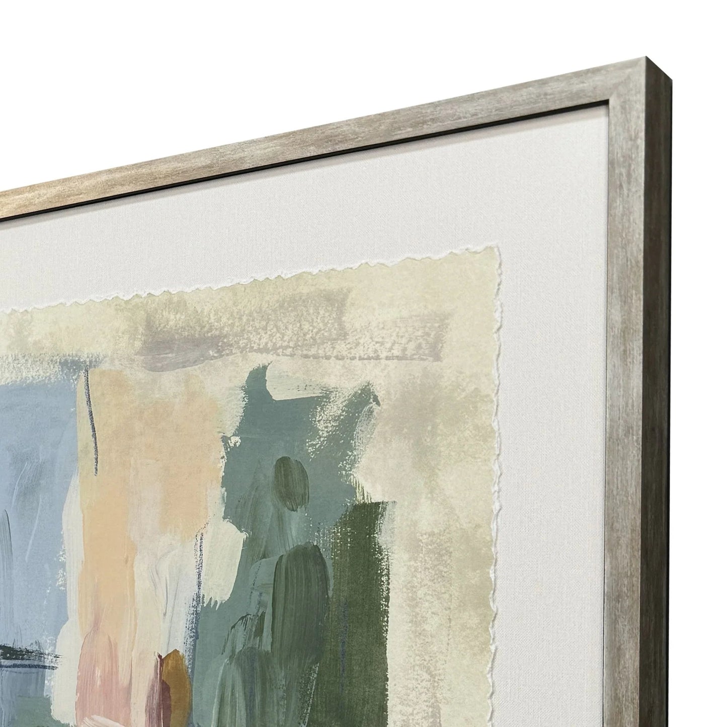 Palette Map Wood Frame Blue Canvas Art 2PC