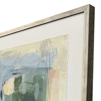 Palette Map Wood Frame Blue Canvas Art 2PC