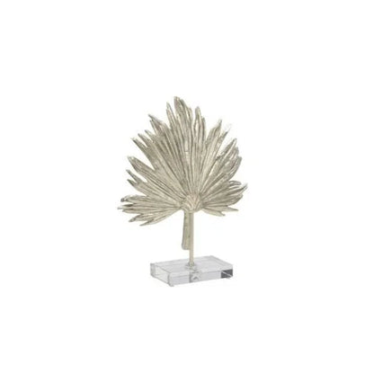 Palm Leaf Design Sculpture - LOOMLAN - Chelsea House - Statues & Sculptures
