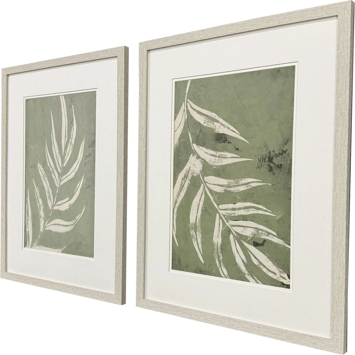 Palm Leaf Green Framed Wall Art 2PC -- view 3