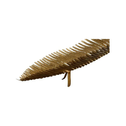 Palm Leaf Styled Gold Fruit Bowl - LOOMLAN - Chelsea House - Boxes & Bowls