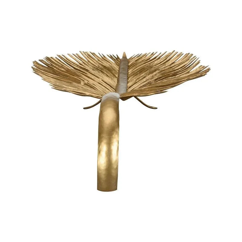 Palm Leaf Styled Gold Fruit Bowl - LOOMLAN - Chelsea House - Boxes & Bowls