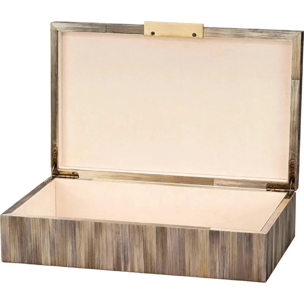 Palm Marquetry Decorative Box - LOOMLAN - Jamie Young - Boxes & Bowls