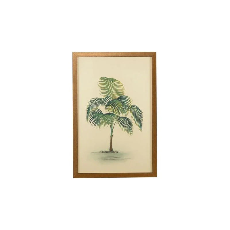 Palm Scratched Gold Frame Artwork-Framed Wall Art-Chelsea House-Palm II-LOOMLAN