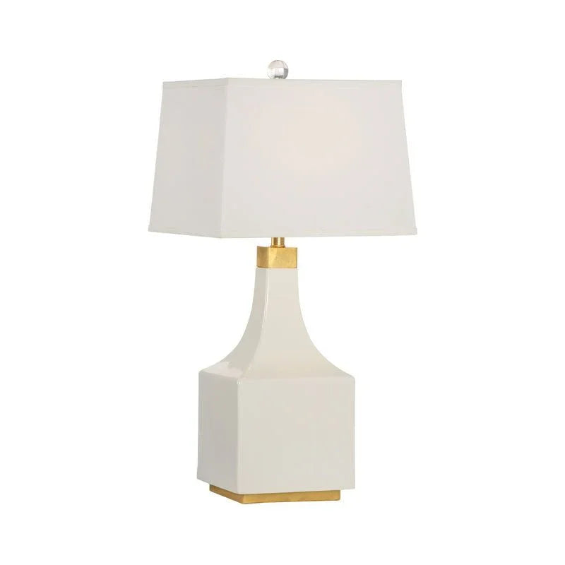Palmer White Glaze Ceramic Table Lamp - LOOMLAN - Wildwood - Table Lamps