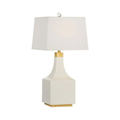 Palmer White Glaze Ceramic Table Lamp - LOOMLAN - Wildwood - Table Lamps
