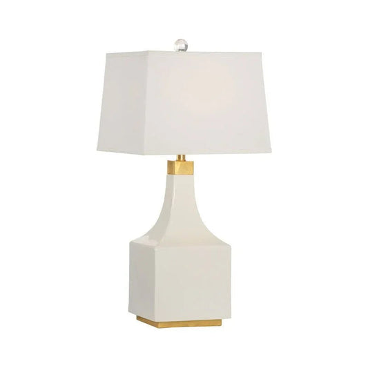 Palmer White Glaze Ceramic Table Lamp - LOOMLAN - Wildwood - Table Lamps
