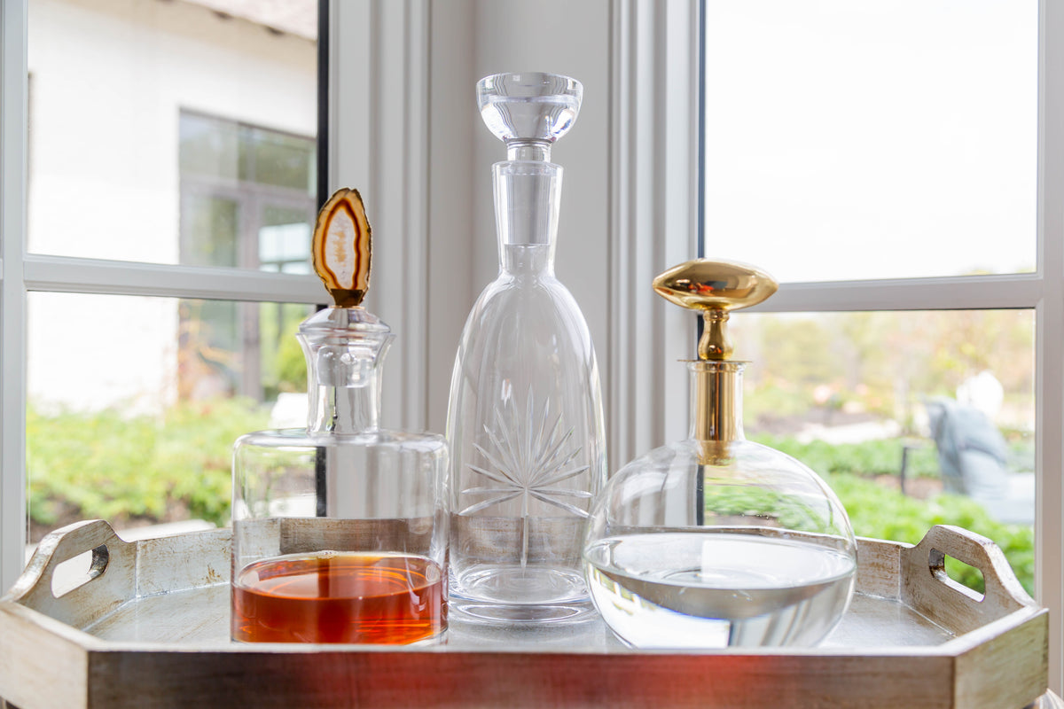 Abigails Palmetto Clear Glass Decanter