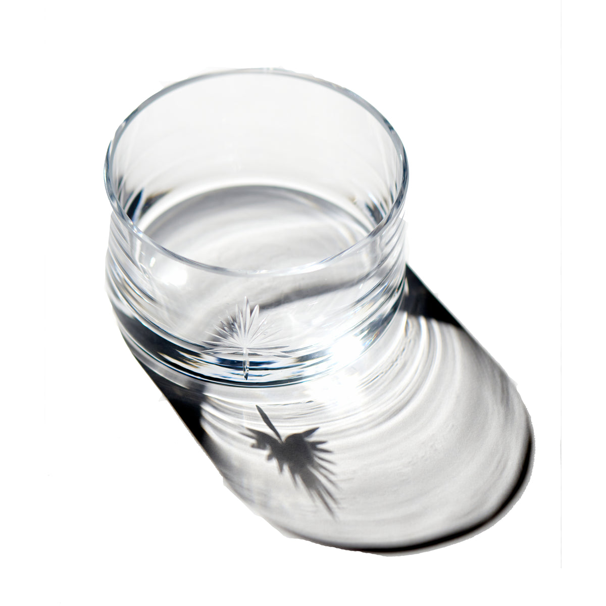 Abigails Palmetto Clear Glass Wine Coaster (Set of 2)