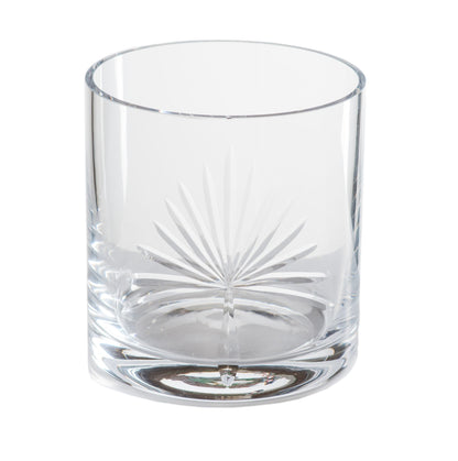 Abigails Palmetto Double Old fashion Glass Wine Coaster 4PC