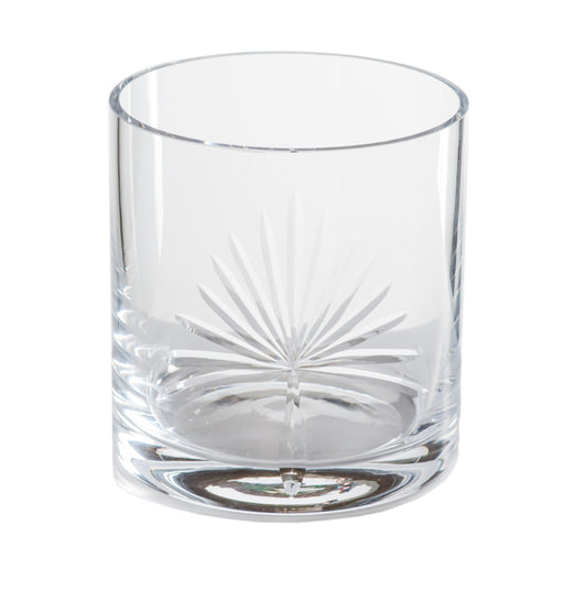 Palmetto Double Old fashion Glass Wine Coaster 4PC -- view 2