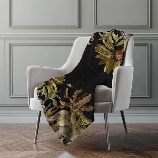 Palms & Safari Animals 50" x 70" Throw Blanket