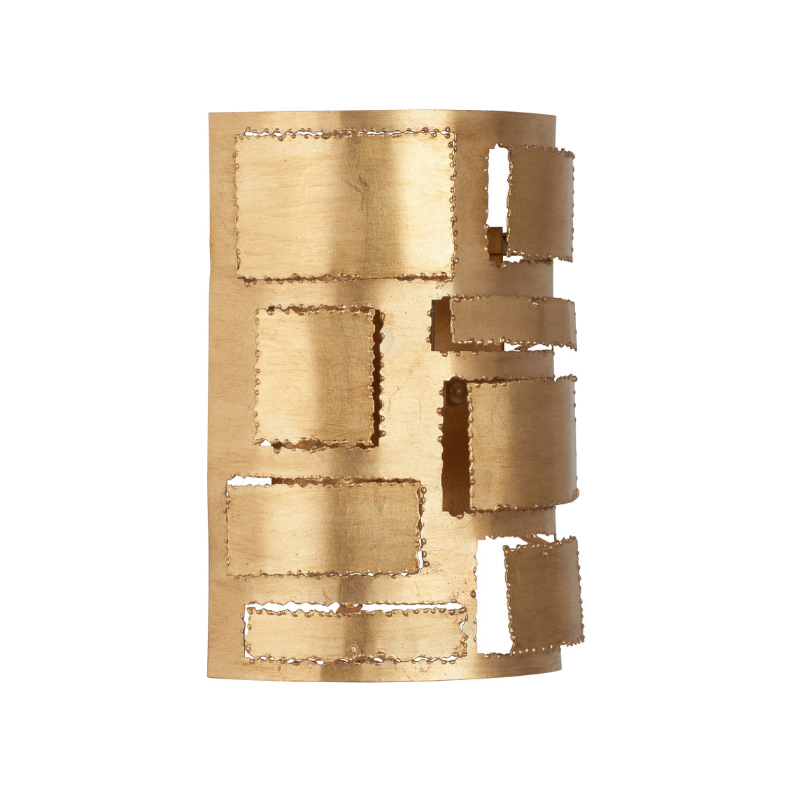 Pane Metal Golden Wall Sconce