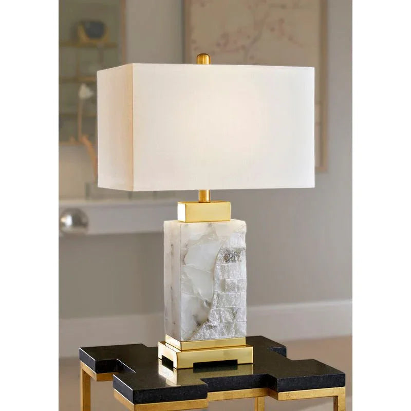 Park Place Natural White Alabaster Table Lamp - LOOMLAN - Chelsea House - Table Lamps