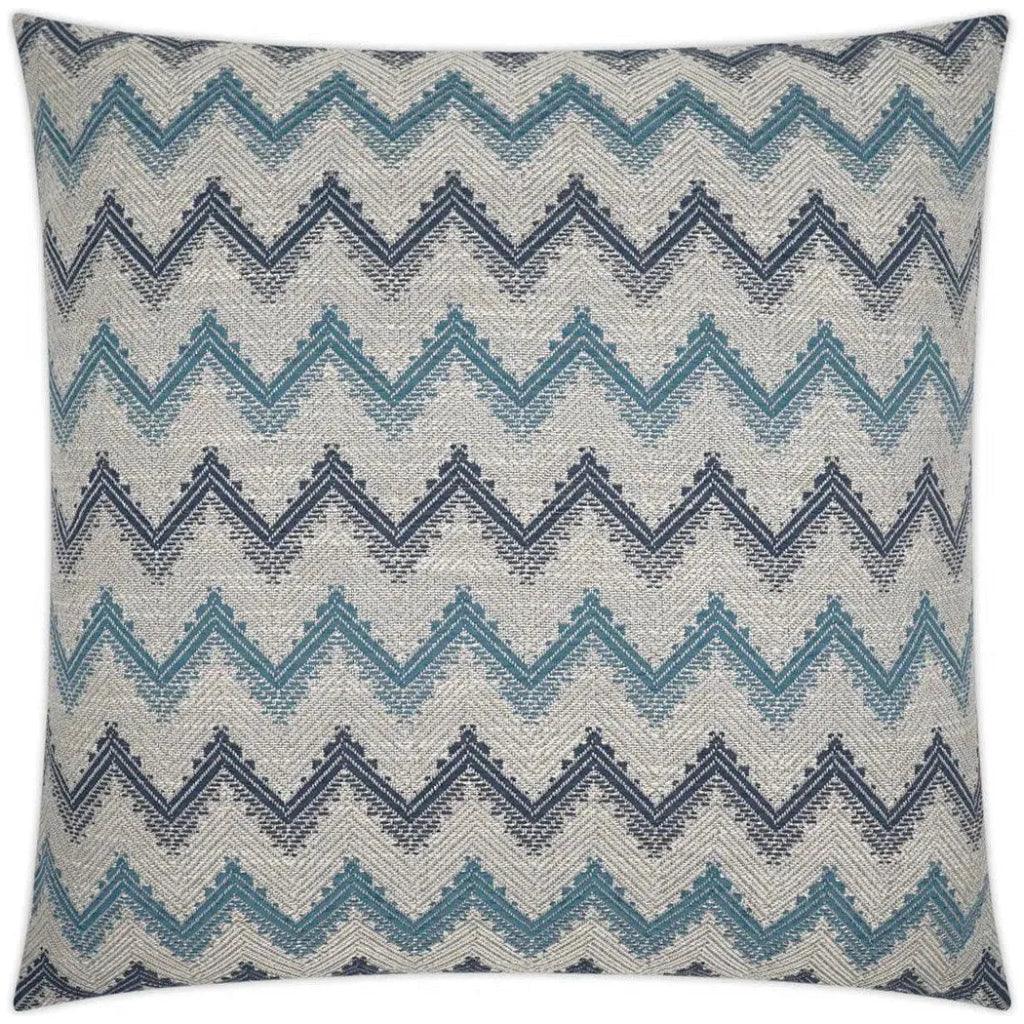 Parquet Blue Chevron Blue Large Throw Pillow Insert - LOOMLAN - D.V. Kap - Throw Pillows