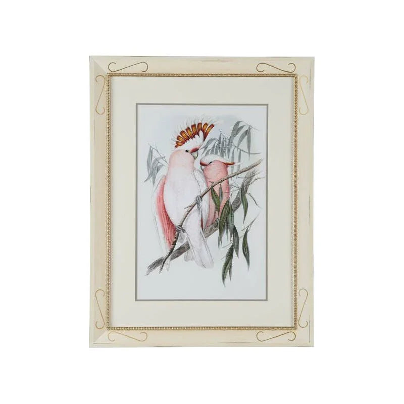 Pastel Parrots Giclee Printed Artwork-Framed Wall Art-Chelsea House-Parrots I-LOOMLAN