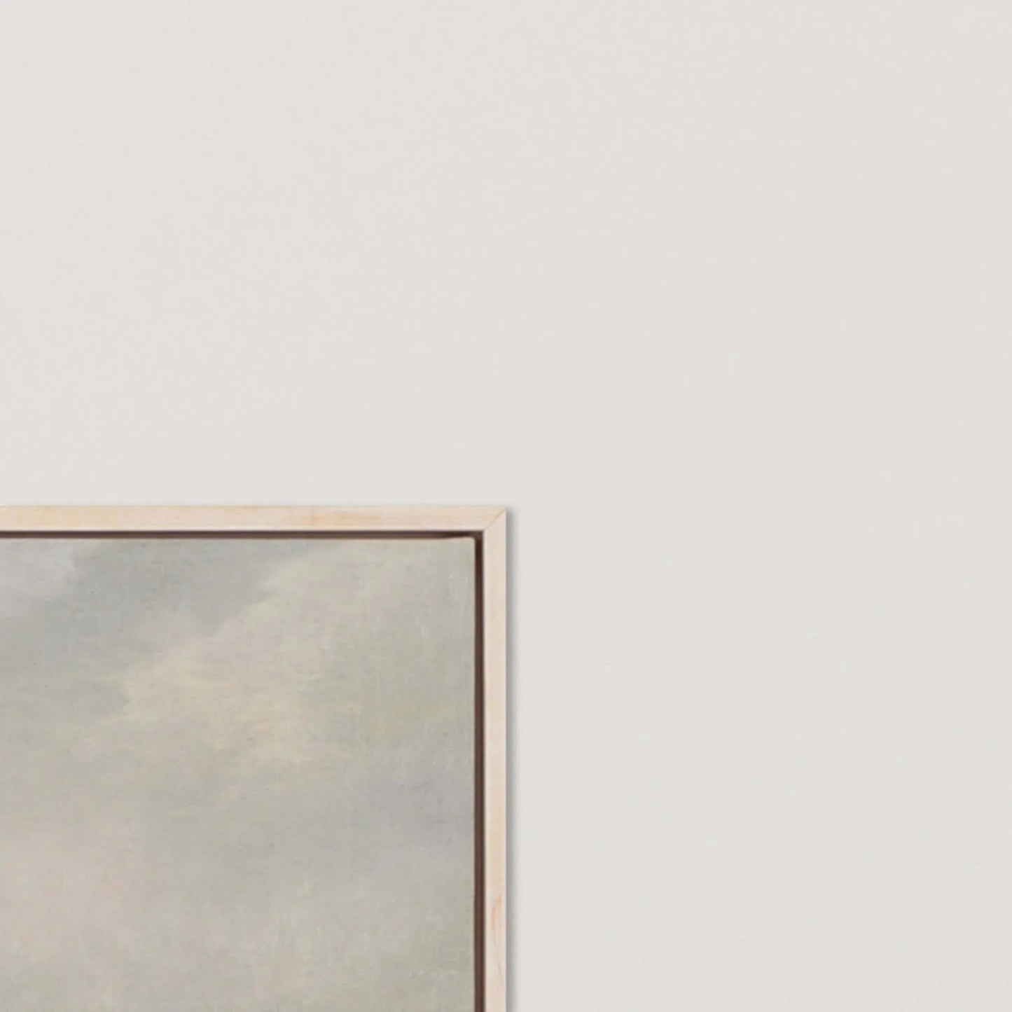 Pastel Seascape III Wood Frame Gray Canvas Art