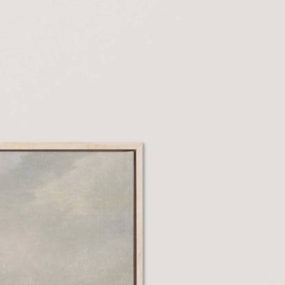 Pastel Seascape III Wood Frame Gray Canvas Art