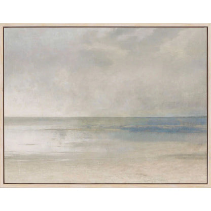 Pastel Seascape III Wood Frame Gray Canvas Art