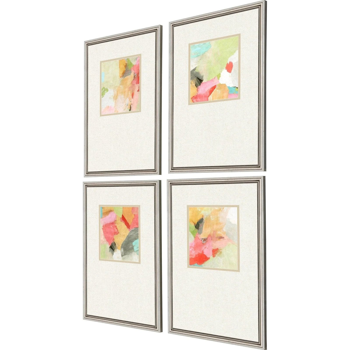 Pastel Splash Wood Multi Framed Wall Art 4PC -- view 3