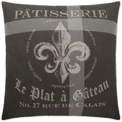 Patisserie Grey Throw Pillow With Insert - LOOMLAN - D.V. Kap - Throw Pillows