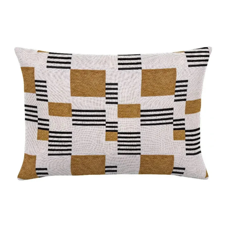 Pavati Caramel Handmade Outdoor Pillow-Outdoor Pillows-Earnest Collection-20"x13" Lumbar-LOOMLAN