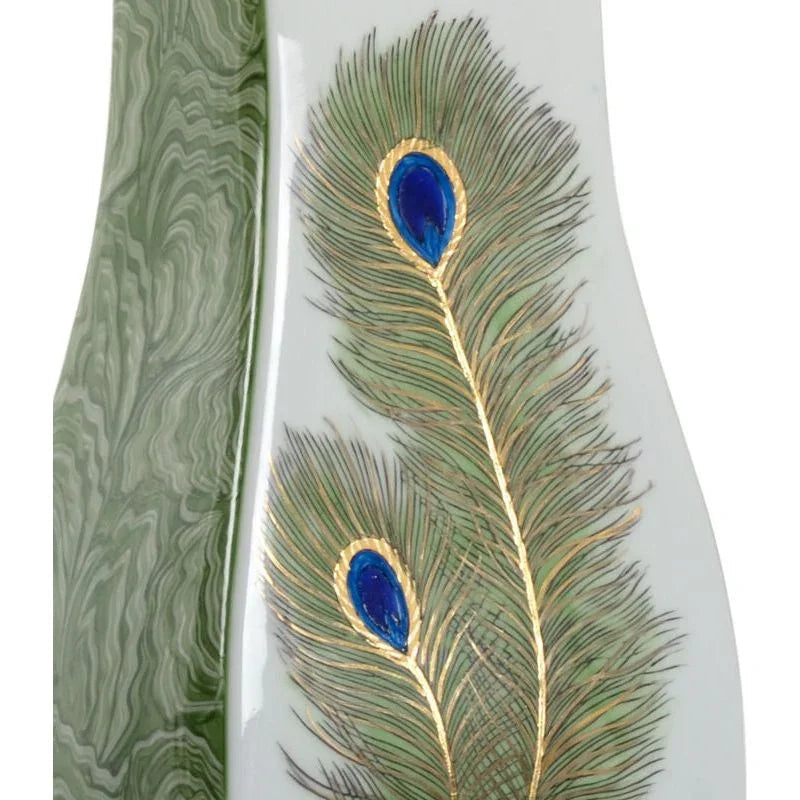 Peacock Feather Ceramic Body Table Lamp - LOOMLAN - Chelsea House - Table Lamps
