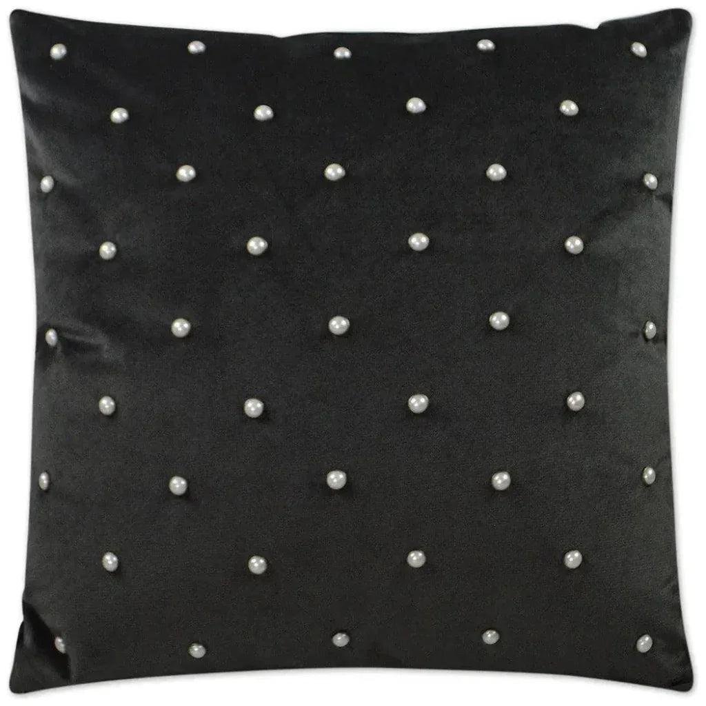 Pearlesque Charcoal Black Throw Pillow Insert - LOOMLAN - D.V. Kap - Throw Pillows