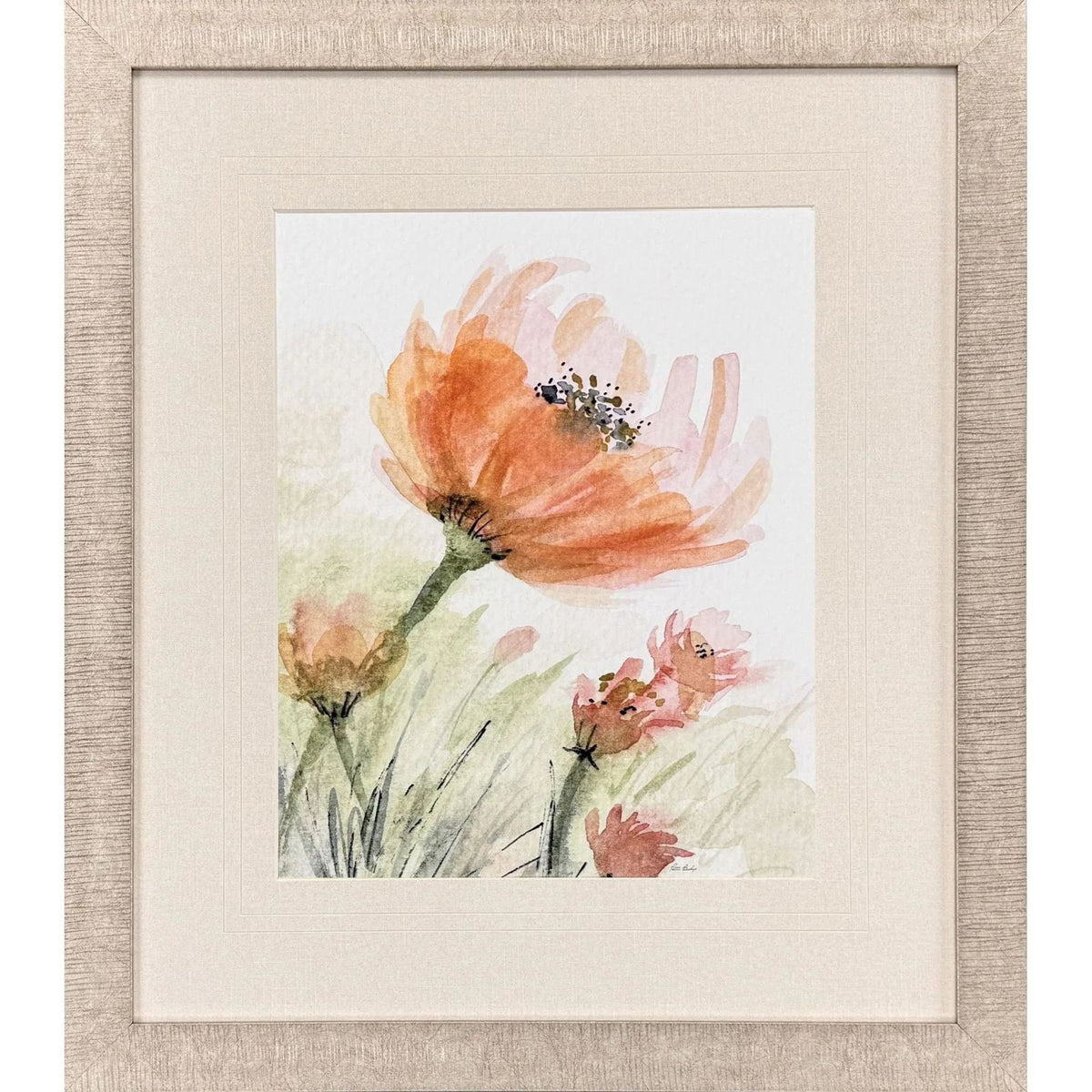 Perfect Poppies Orange Framed Wall Art