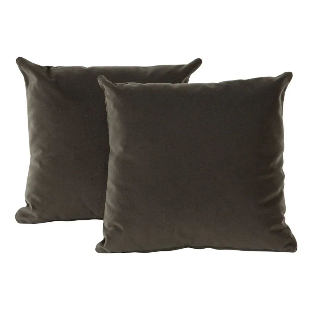 Performance Velvet Square Accent Pillow Set of (2) - LOOMLAN - Diamond Sofa - Throw Pillows