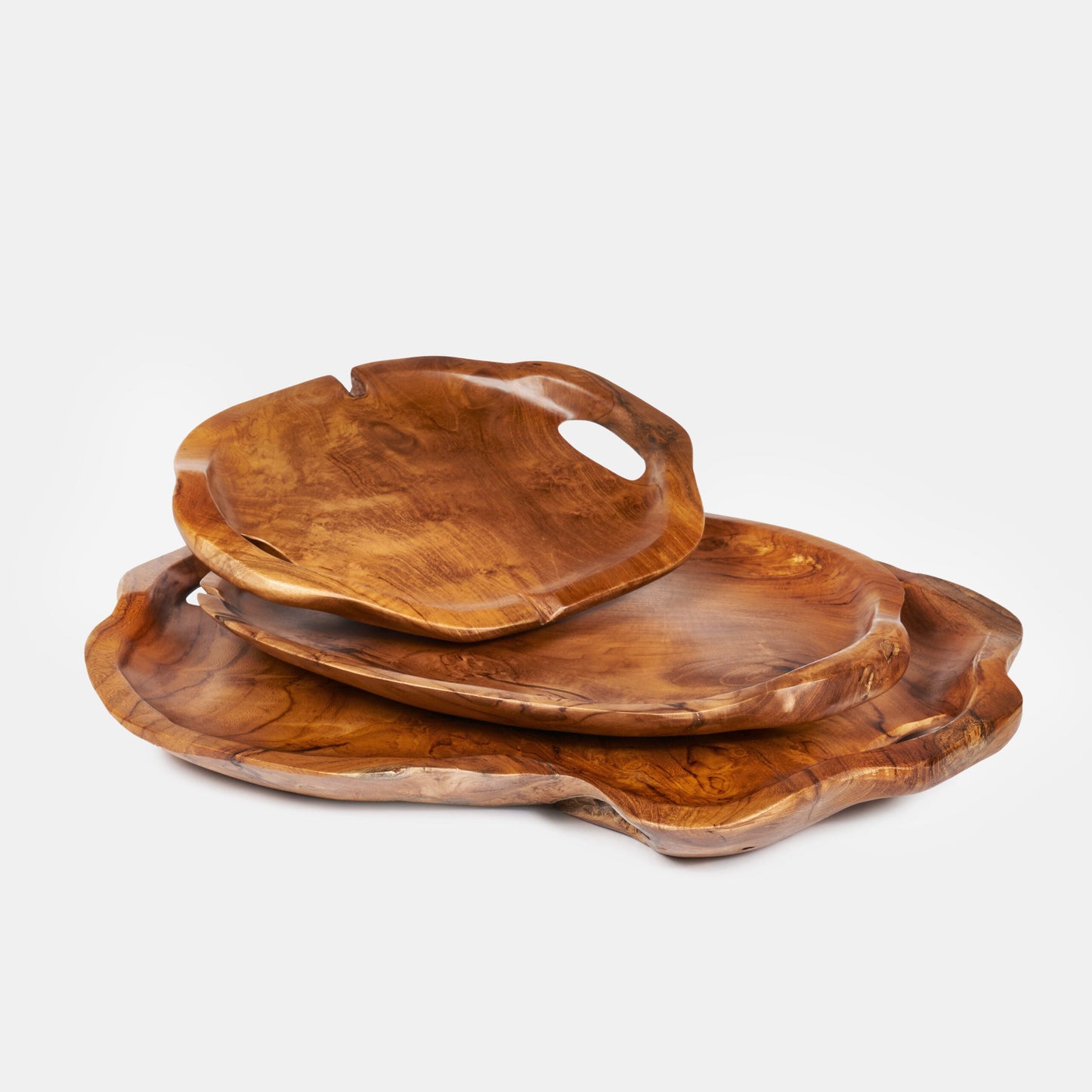 Phoenix Natural Teak Tray 3PC
