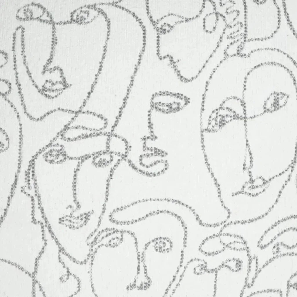 Picasso Novelty Grey White Large Throw Pillow Insert - LOOMLAN - D.V. Kap - Throw Pillows