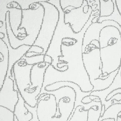 Picasso Novelty Grey White Large Throw Pillow Insert - LOOMLAN - D.V. Kap - Throw Pillows