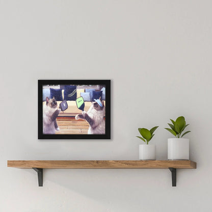 Pickleball Black Frame Canvas Art