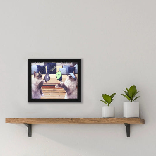 Pickleball Black Frame Canvas Art
